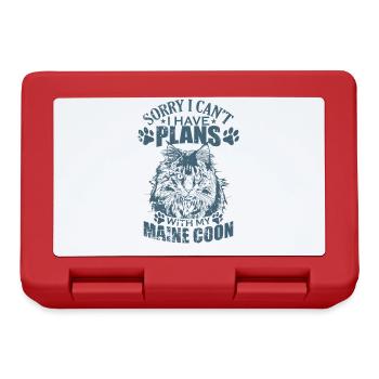 Désolé, je ne peux pas avoir de plans avec mon Maine Coon - Boîte à goûter - rouge - Devant