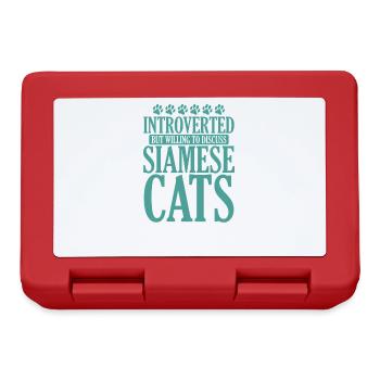 Introverted but willing to Discuss Siamese Cats - Brotdose - Rot - Vorne