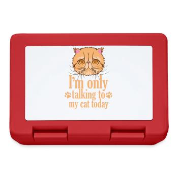Je ne parle qu’à mon chat persan Cat Today - Boîte à goûter - rouge - Devant