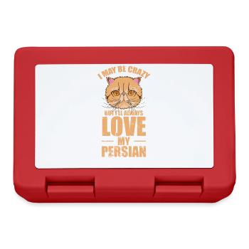 Je suis peut-être folle mais j’aimerai toujours mon chat persan - Boîte à goûter - rouge - Devant