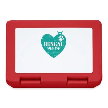 Bengal Mom Domestic Cat Breed Pet - Lunchbox - red - Front