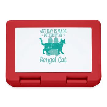 Any Day is made better by my Bengal Cat - Lunchbox - red - Front