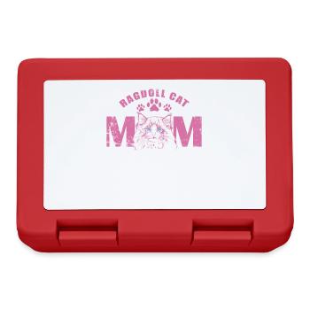 Ragdoll Cat Mom Domestic Cat Pet Breed - Lunchbox - red - Front