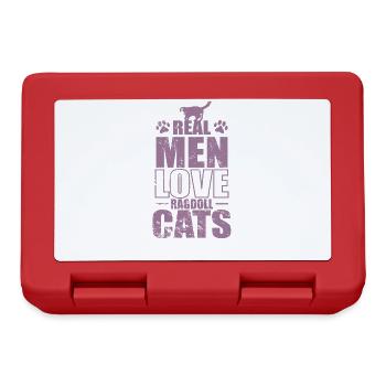 Real Men Love Ragdoll Cats Hauskatze - Brotdose - Rot - Vorne