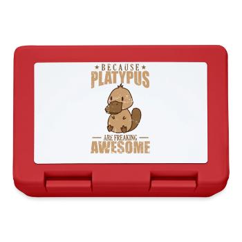 Because Platypus are Freaking Awesome - Lunchbox - red - Front