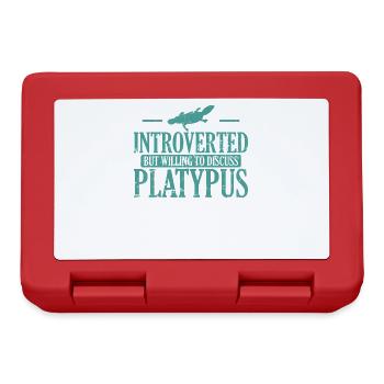 Introverted But Willing to Discuss Platypus - Lunchbox - red - Front
