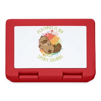 Platypus is my Spirit Animal Schnabeltier - Lunchbox - red - Front