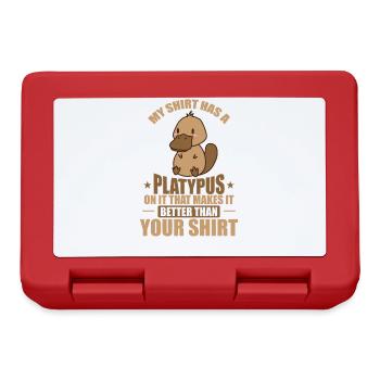 My Tee has a Platypus on it Schnabeltier - Lunchbox - red - Front