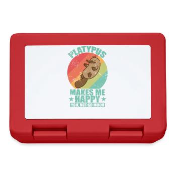 Platypus Makes Me Happy, you not so much - Lunchbox - red - Front
