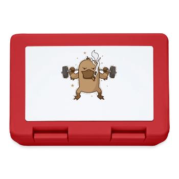 Platypus lifts weights Australia - Lunchbox - red - Front