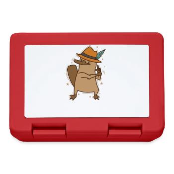Platypus plays police Australia - Lunchbox - red - Front