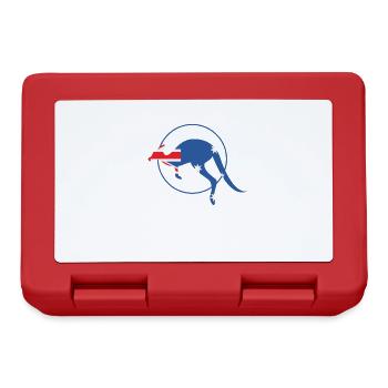 Kangourou avec drapeau australien Australie - Boîte à goûter - rouge - Devant