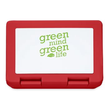 Green Mind, Green Life Nature Conservation Environment - Lunchbox - red - Front
