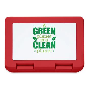 A green Planet is a Clean Planet Natur - Lunchbox - red - Front