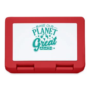 Make Our Planet Great again Planet Earth - Lunchbox - red - Front