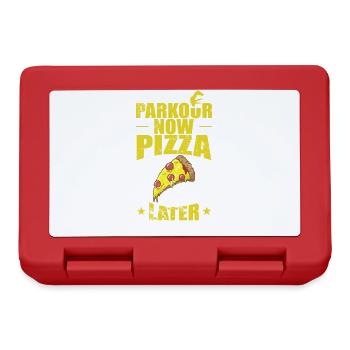 Parkour now Pizza later Sport Training - Lunchbox - red - Front