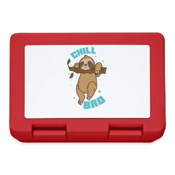 Chill Bro Sloth Lazy Rainforest - Lunchbox - red - Front