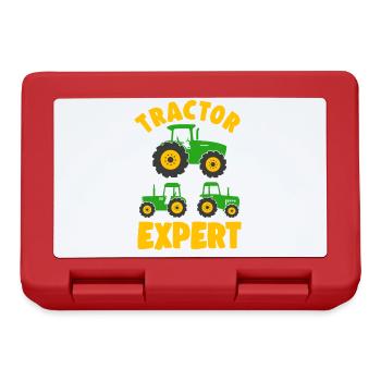 Tractor Expert Boys Gift Idea - Brotdose - Rot - Vorne