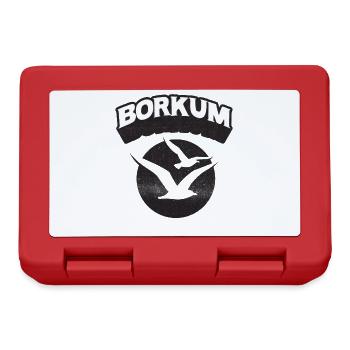 Borkum Möwe Insel Shirt - Brotdose - Rot - Vorne