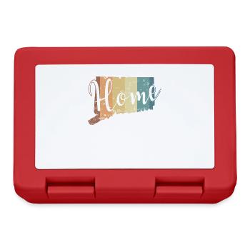 Connecticut Home Map Outline USA America - Lunchbox - red - Front