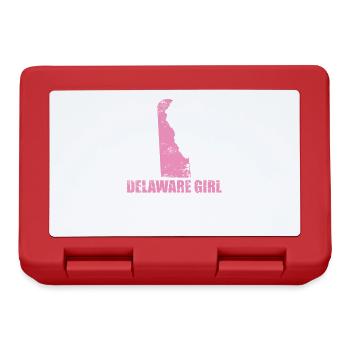 Delaware Girl USA Amerika Bundesstaat - Brotdose - Rot - Vorne