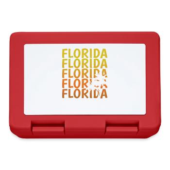Florida Palmen USA Amerika Bundesstaat - Brotdose - Rot - Vorne