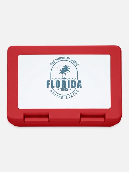 Florida The Sunshine State 1845 United States - Lunchbox - red