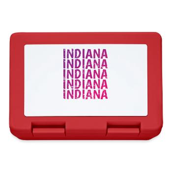 Indiana USA Amerika Bundesstaat - Brotdose - Rot - Vorne