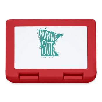 Minnesota Carte Contour USA Amérique - Boîte à goûter - rouge - Devant