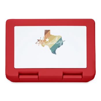 Texas Howdy Map USA America - Lunchbox - red - Front