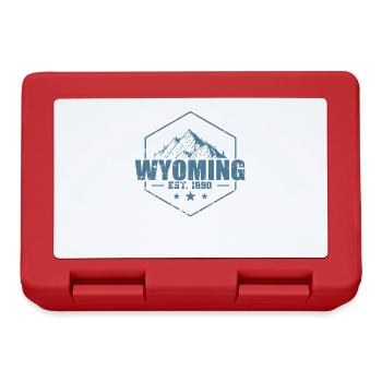Wyoming Est. 1890 USA America State - Lunchbox - red - Front