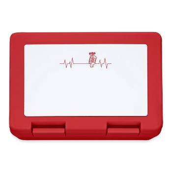 Heartbeat Line Microphone Pop Music Singers Stars - Lunchbox - red - Front
