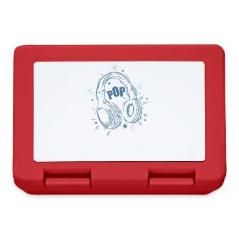 Music Headphones Pop Music Singers Stars - Lunchbox - red - Front