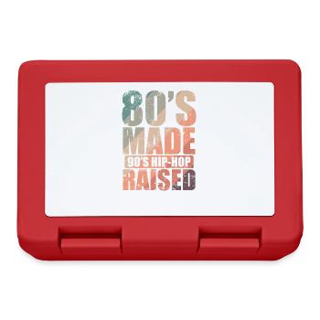 80's Made 90's Hip Hop Raised Music Genre - Lunchbox - red - Front