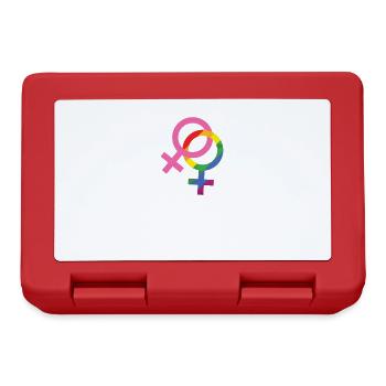 Lesbisch Zwei Frauen LGBT homosexuell - Brotdose - Rot - Vorne