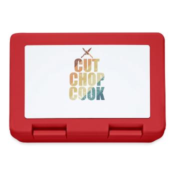 Cut Chop Cook Chefkoch Hobby Essen Küche - Brotdose - Rot - Vorne