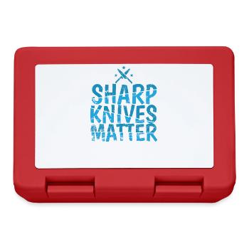 Sharp Knives Matter Koch Hobby Essen Küche - Brotdose - Rot - Vorne