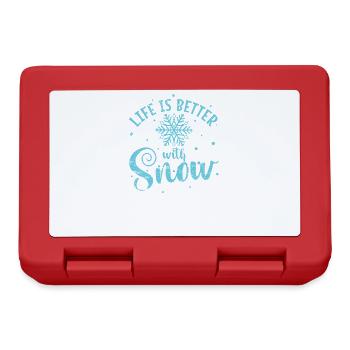 Life is Better with Snow Winter Season - Lunchbox - red - Front