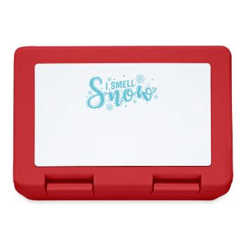 I smell Snow Winter Season tobogganing - Lunchbox - red - Front