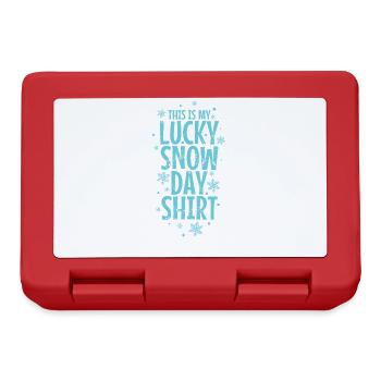 This is my Lucky Snow Day Design Winter - Lunchbox - red - Front