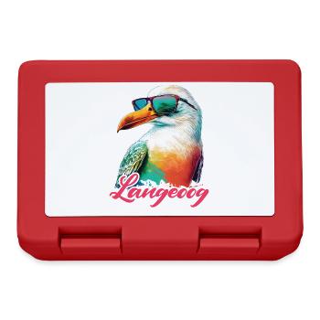 Langeoog holiday cool colorful seagull with sunglasses - Lunchbox - red - Front