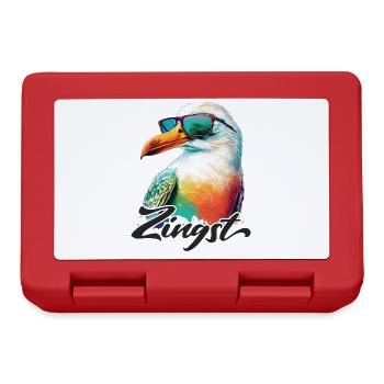 Zingst vacances mouette colorée fraîche avec des lunettes de soleil - Boîte à goûter - rouge - Devant