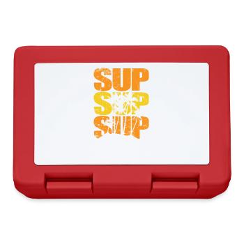 SUP mit Palmen Stand up Paddle Sport - Brotdose - Rot - Vorne