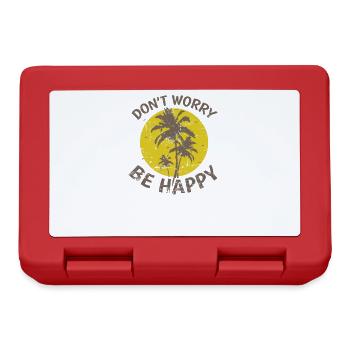 Ne vous inquiétez pas, soyez heureux Tree Palm Holiday - Boîte à goûter - rouge - Devant