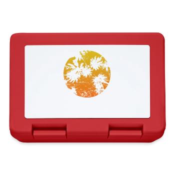 Palm Summer Plant Coconut Beach - Lunchbox - red - Front