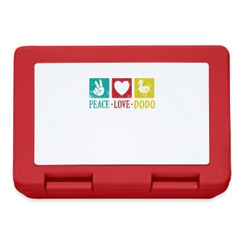 Peace Love Dodo Bird from Mauritius - Lunchbox - red - Front