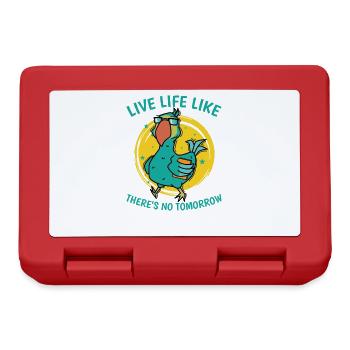 Live Life Like There's No Tomorrow Bird - Lunchbox - red - Front