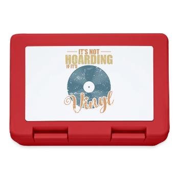 It's not Hoarding if it's Vinyl Record - Lunchbox - red - Front