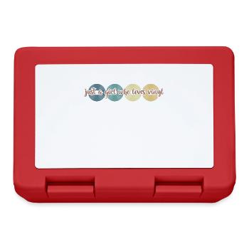 Just a Girl who loves vinyl music - Lunchbox - red - Front