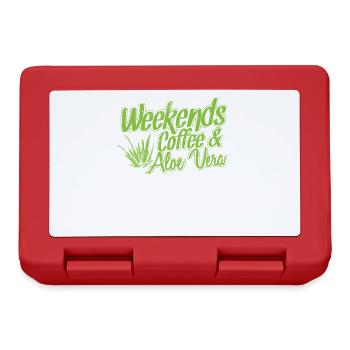 Weekends Coffee and Aloe Vera Plant - Lunchbox - red - Front